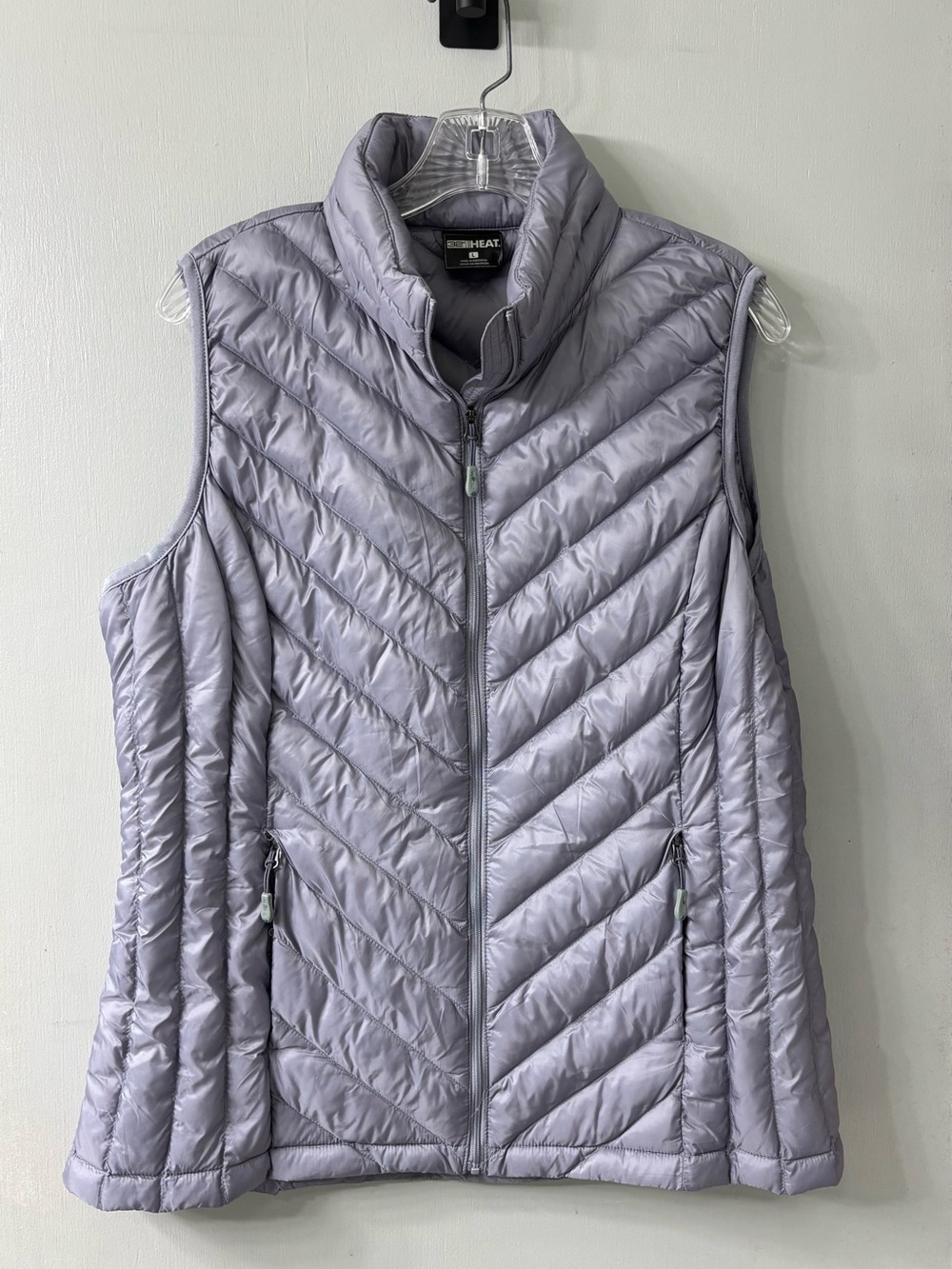 32 Degrees 32 Heat Women's
Quilted Puffer Vest L Gray Full Zip
Pockets
